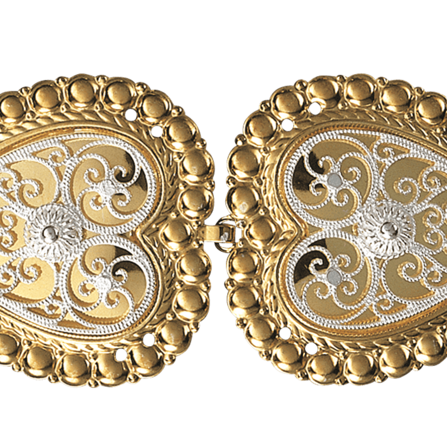 Hjertespenne til belte med kruser og sy-hull 002506