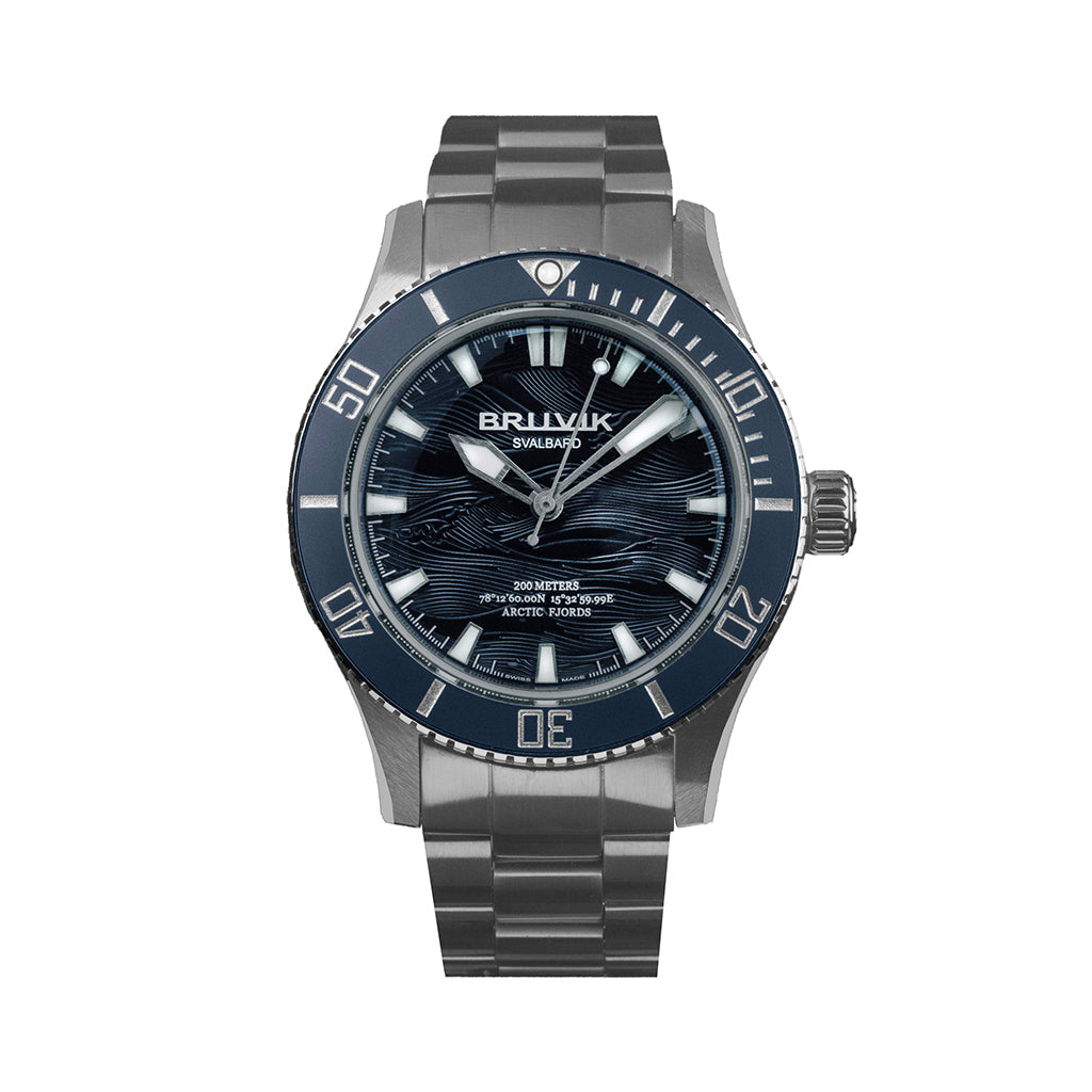 Bruvik Svalbard Wave Dial Blue