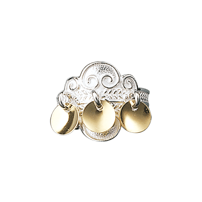 Bunadsring med forgylte løv 317502