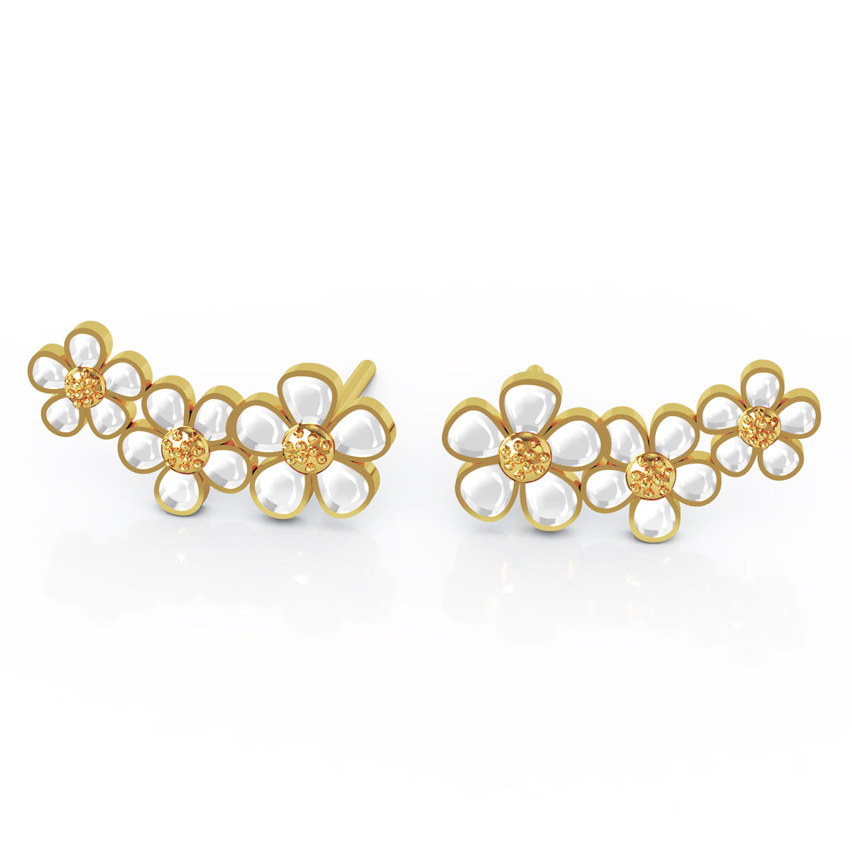 Liv ørepynt hvit Forglemmegei