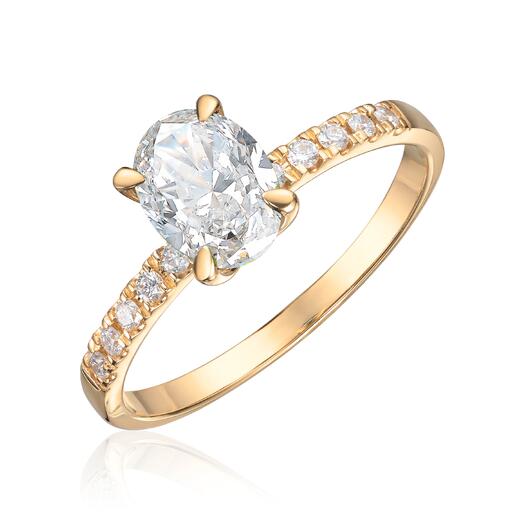 Olivia ring oval 585 gult gull