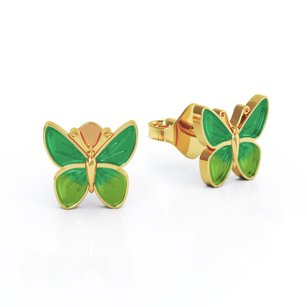 Liv ørepynt grønn Sommerfugl