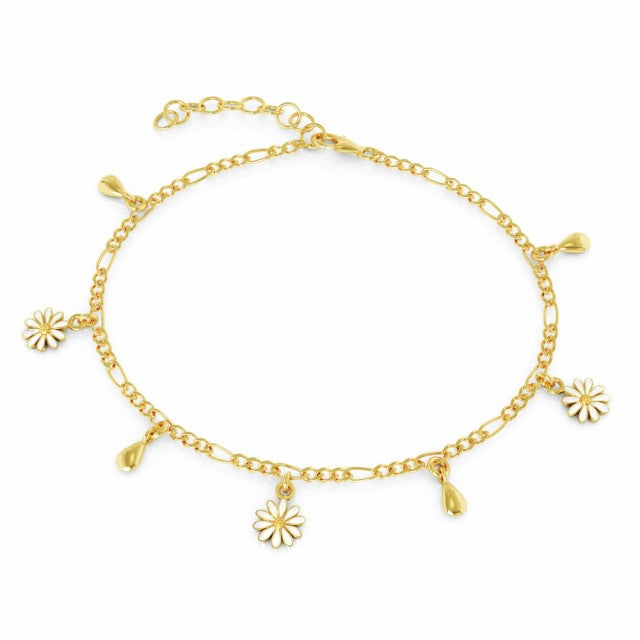 Liv emaljearmbånd hvit Margeritt