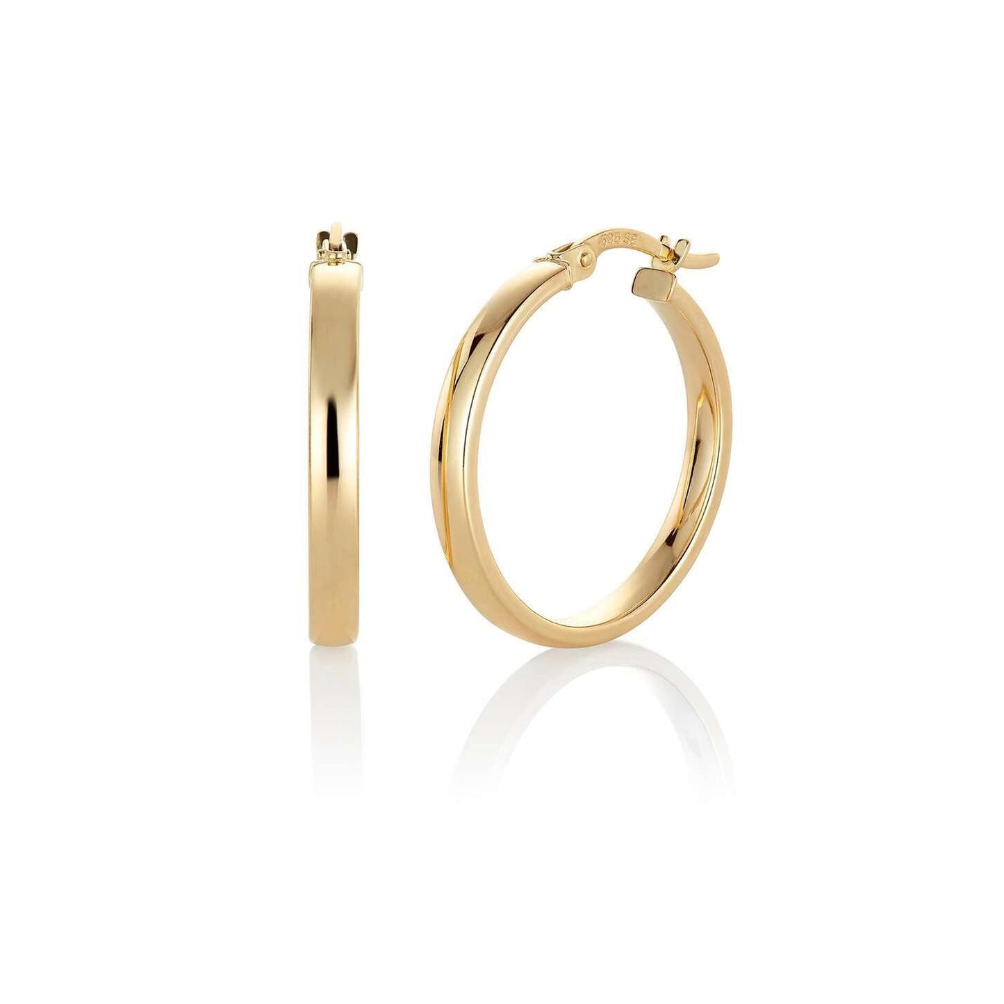 Øreringer i gull str. L