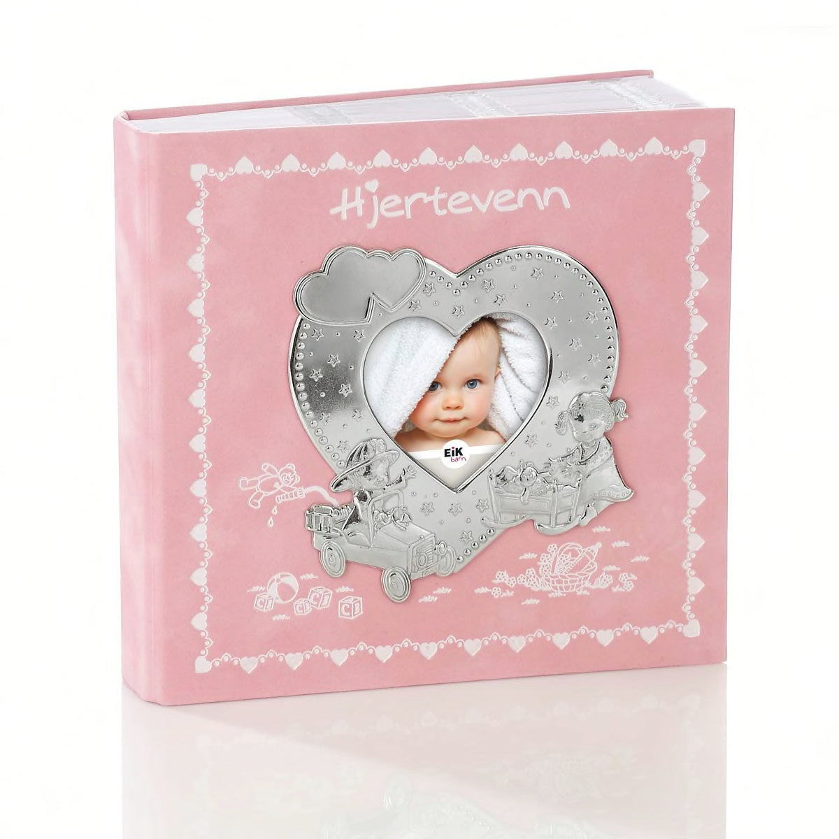 15350 Hjertevenn fotoalbum i lys rosa velur