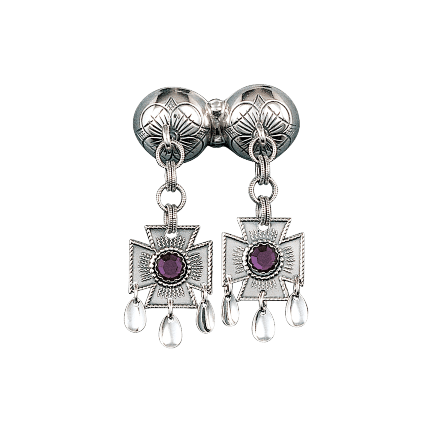 Halssølje oksidert med lilla stein 124130