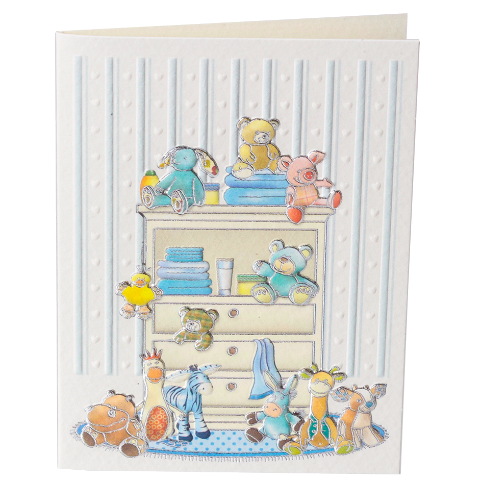 Personlig kort barnerom blått