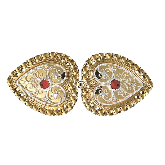 Hjertespenne til belte med sy-hull 002507