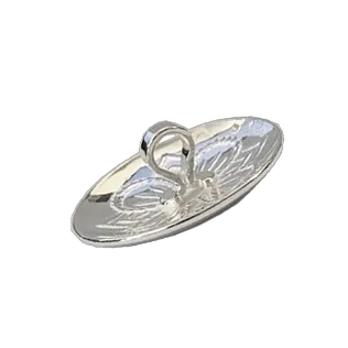 Knapp 19 mm lyst sølv 087400