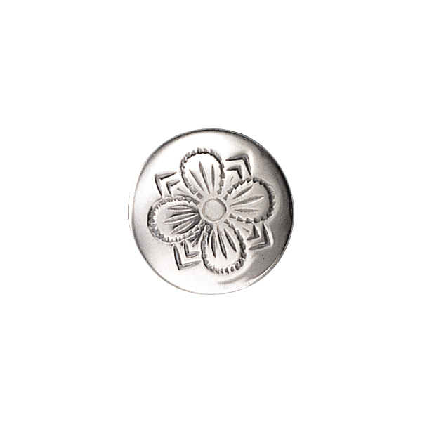 Knapp 19 mm lyst sølv 087400