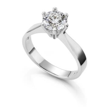 Margrete ring 585 hvitt gull