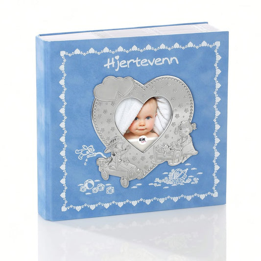 15360 Hjertevenn fotoalbum i lys blå velur