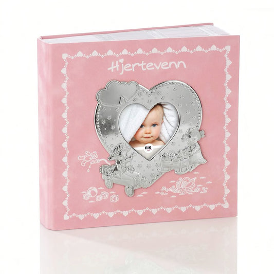 15350 Hjertevenn fotoalbum i lys rosa velur