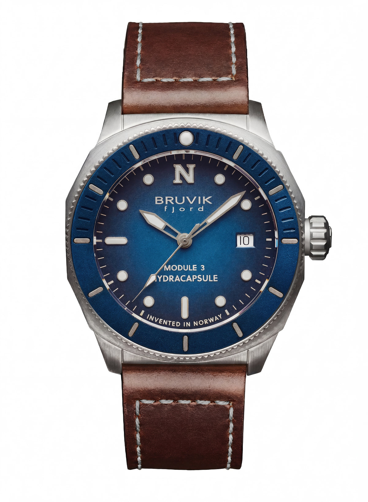 Bruvik Fjord Hydracapsule® Steel Blue – Kleiveland ur & gull