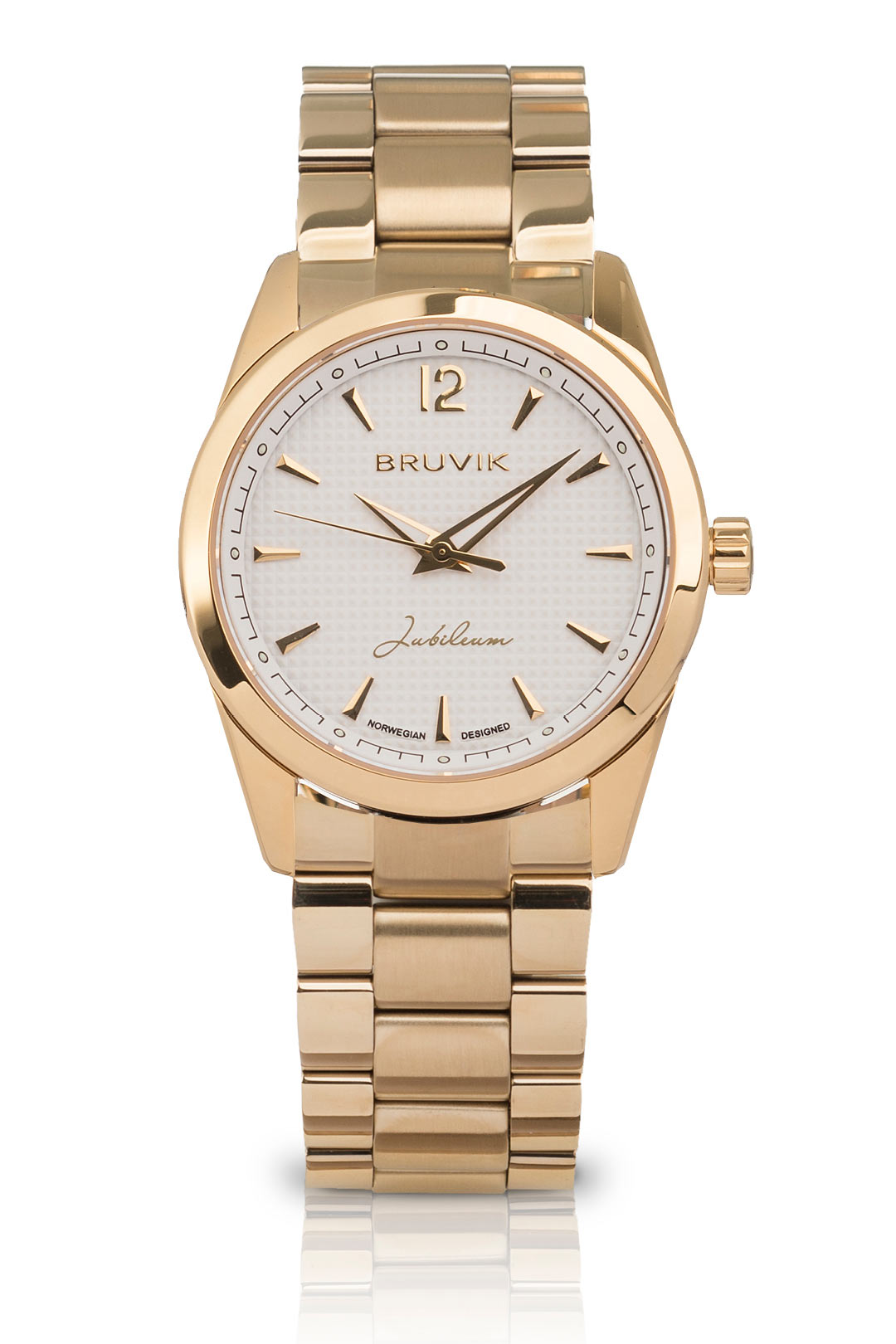 Bruvik Jubileum herre gullklokke med lenke