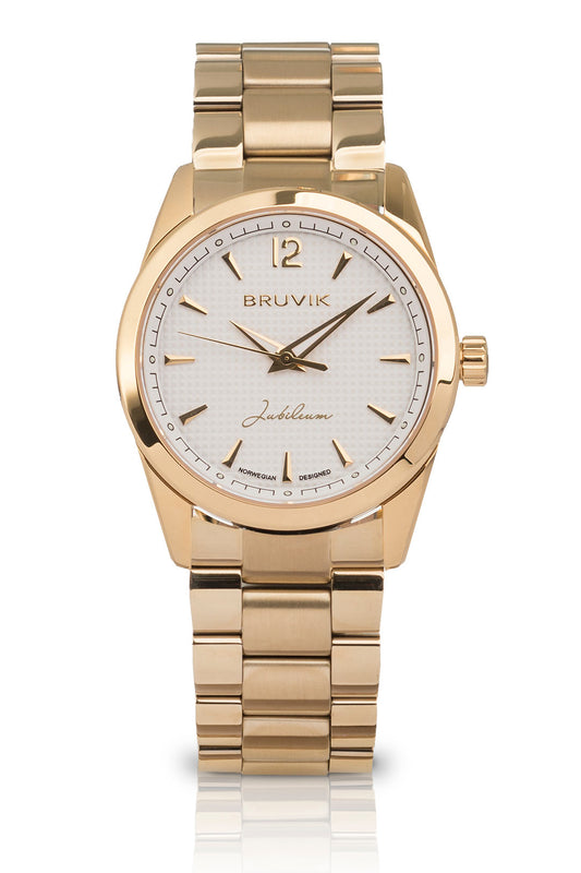 Bruvik Jubileum herre gullklokke med lenke