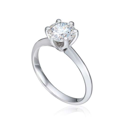 Alexandra ring 0,40 ct 585 hvit