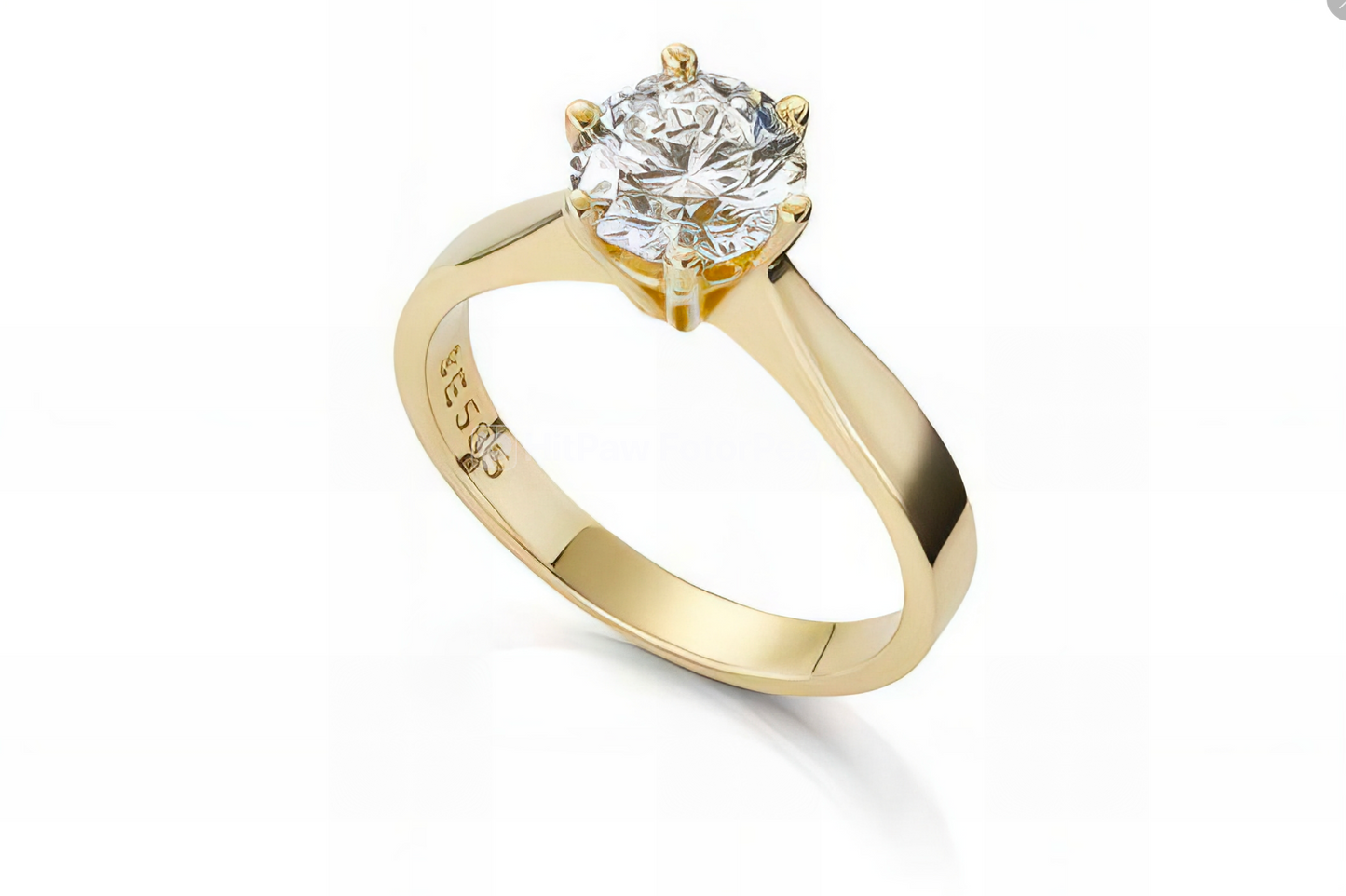 Margrete ring 1,00 ct 585 gult gull