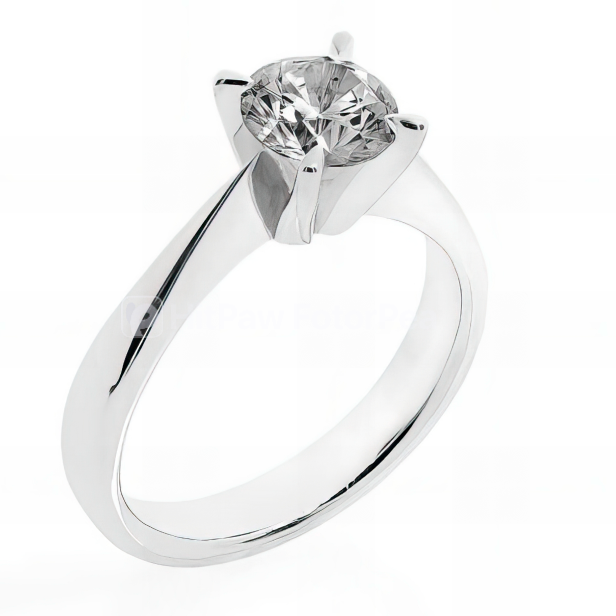 Maud ring 585 hvitt gull