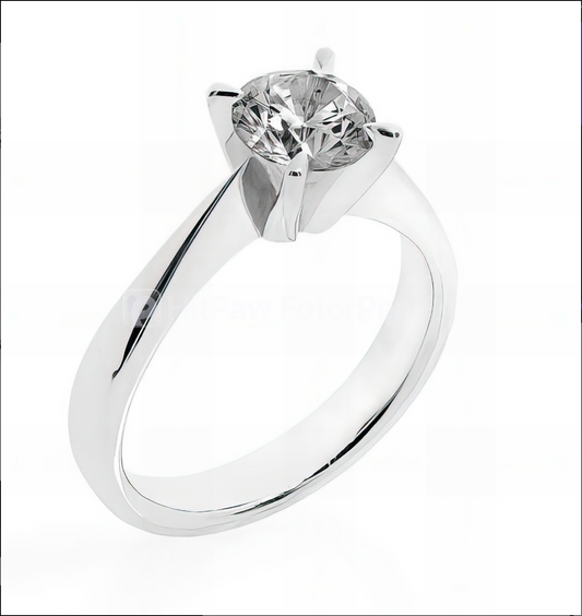 Maud ring 0,50 ct 585 hvitt gull