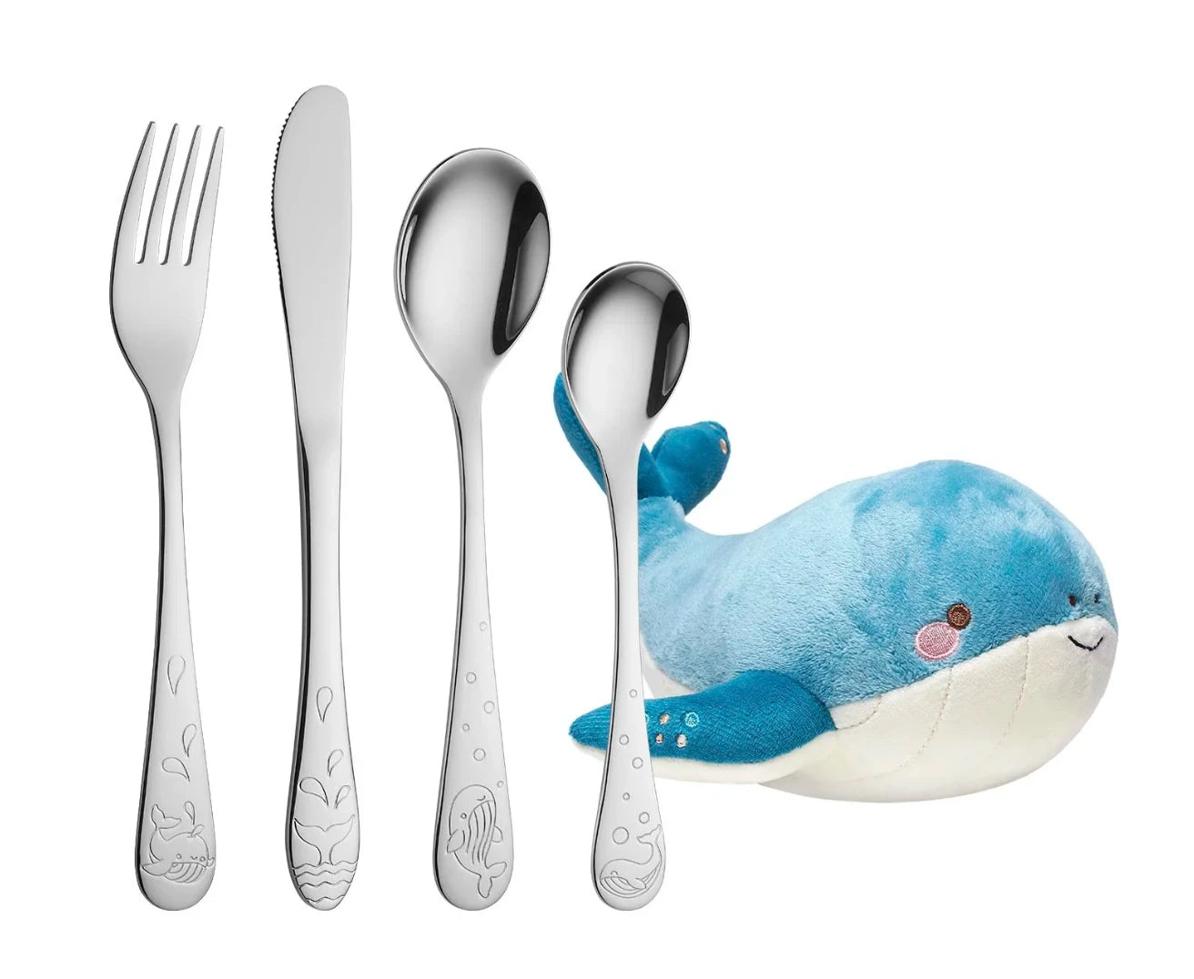 Hval Stålbestikk, 4 deler med bamse